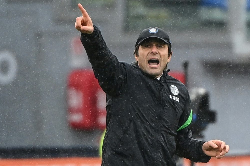 Conte défend ses choix après le nul contre la Roma. AFP
