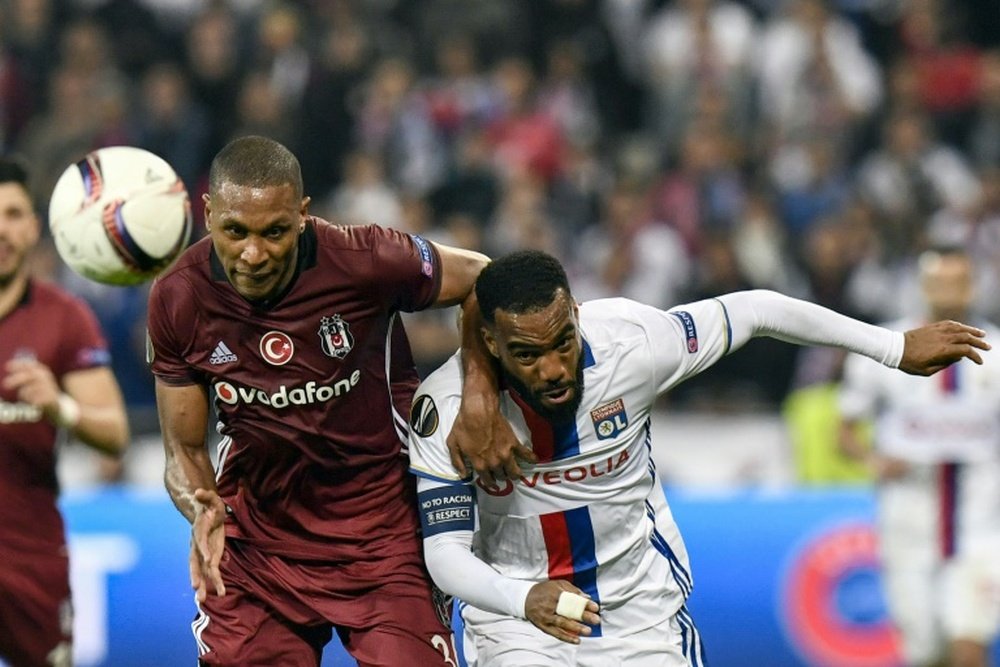 Marcelo (L) moved from Besiktas to Lyon last summer. AFP