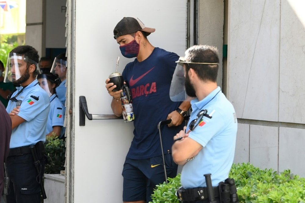 Le groupe du FC Barcelone pour le trophée Gamper. AFP