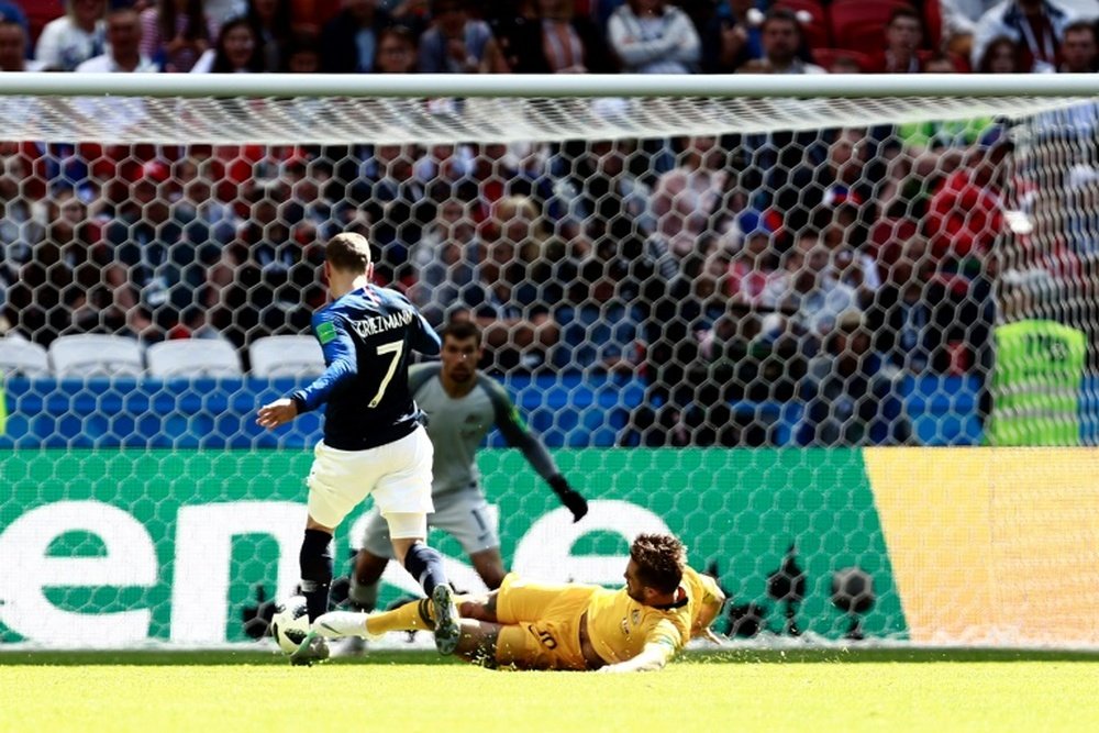 Griezmann a inscrit un but sur penalty face à l'Australie. AFP