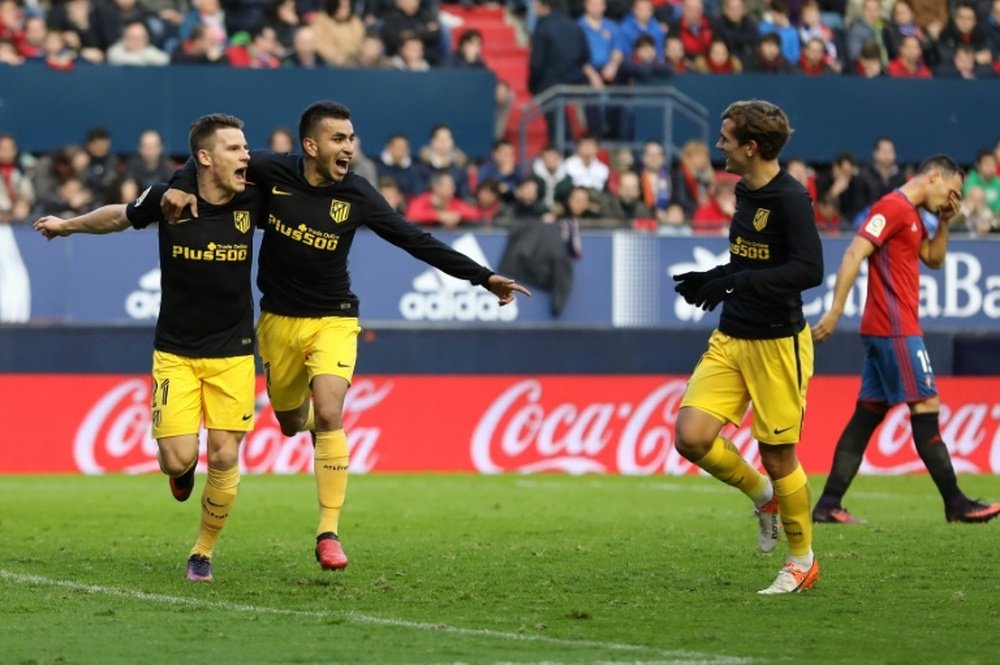 Godín, Gameiro y Carrasco dan la victoria al Atlético tras dos derrotas consecutivas en Liga. EFE