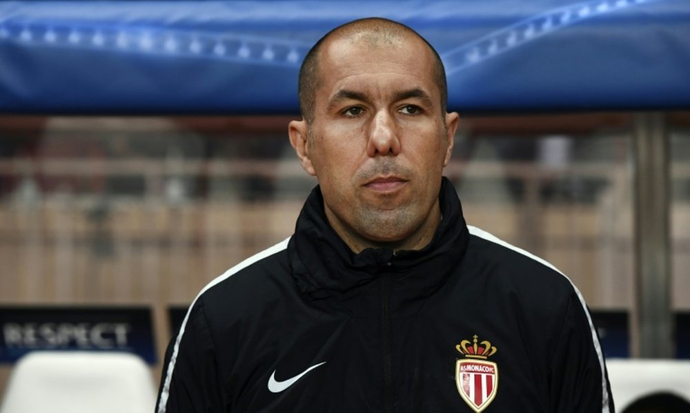 L'entraîneur de Monaco Jardim avant le coup denvoi du match contre la Juventus en C1. AFP