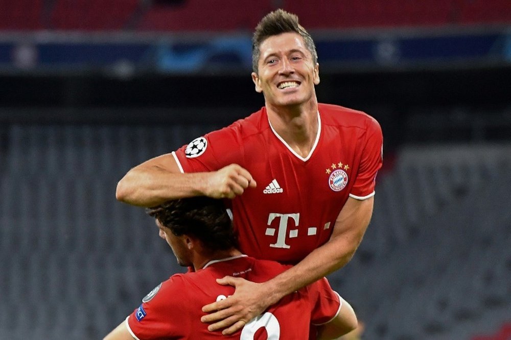 Lewandowski impliqué sur les 7 buts du Bayern contre Chelsea. AFP