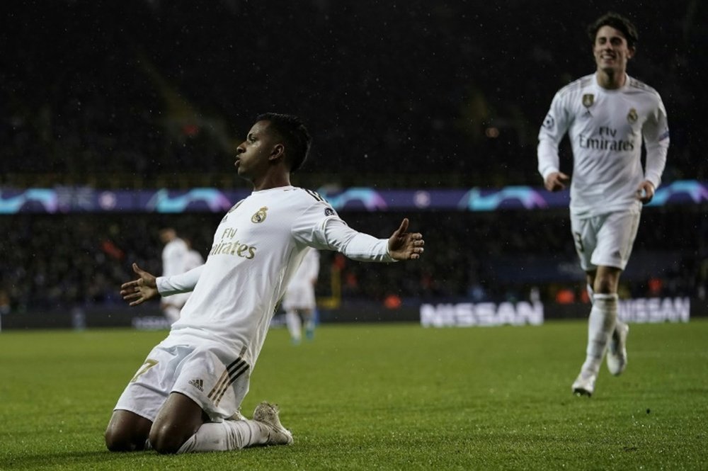 Rodrygo está feliz da vida no Real Madrid. AFP