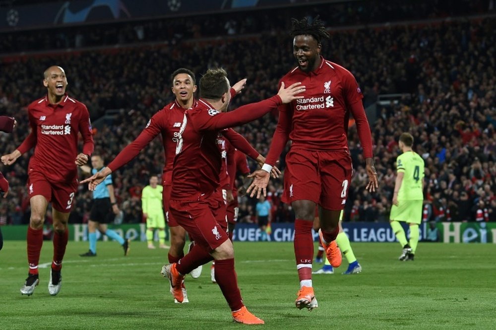 Origi completed the historic comeback with a fourth goal eleven minutes from time. AFP