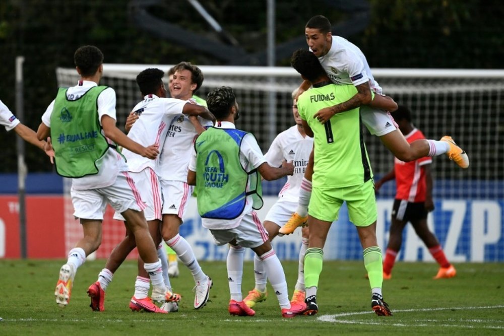 El conjunto liderado por Raúl González se alzó con la UEFA Youth League. AFP