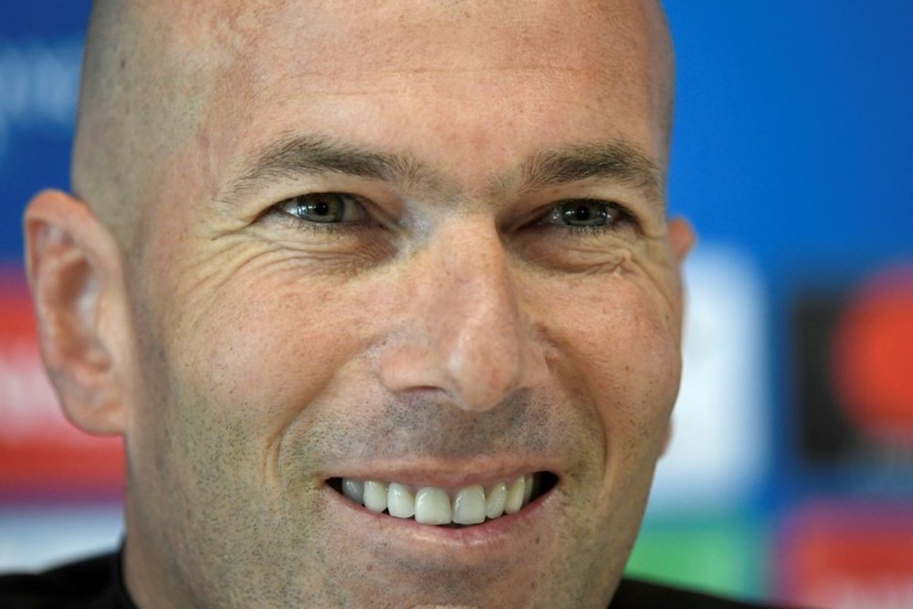 Zinédine Zidane en conférence de presse avant la finale de la Ligue des champions. AFP