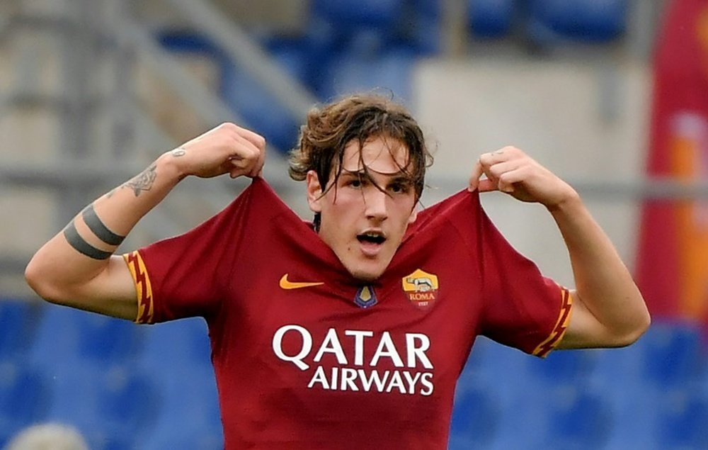 Zaniolo es uno de los grandes activos de la Roma. AFP/Archivo