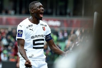 Hamari Traoré réagit au tirage de Rennes contre Leicester. AFP