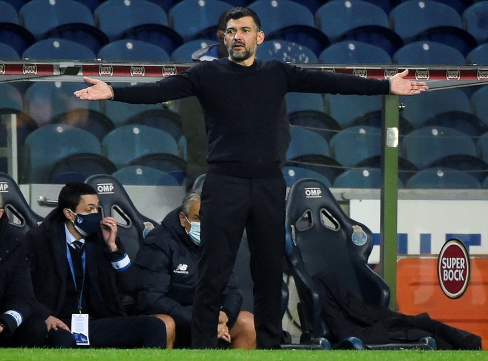 O que disseram Sérgio Conceição e os jogadores do Porto após a derrota. AFP