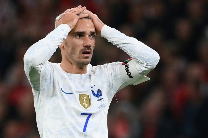 Griezmann tranquilizó tras la derrota de Francia. AFP