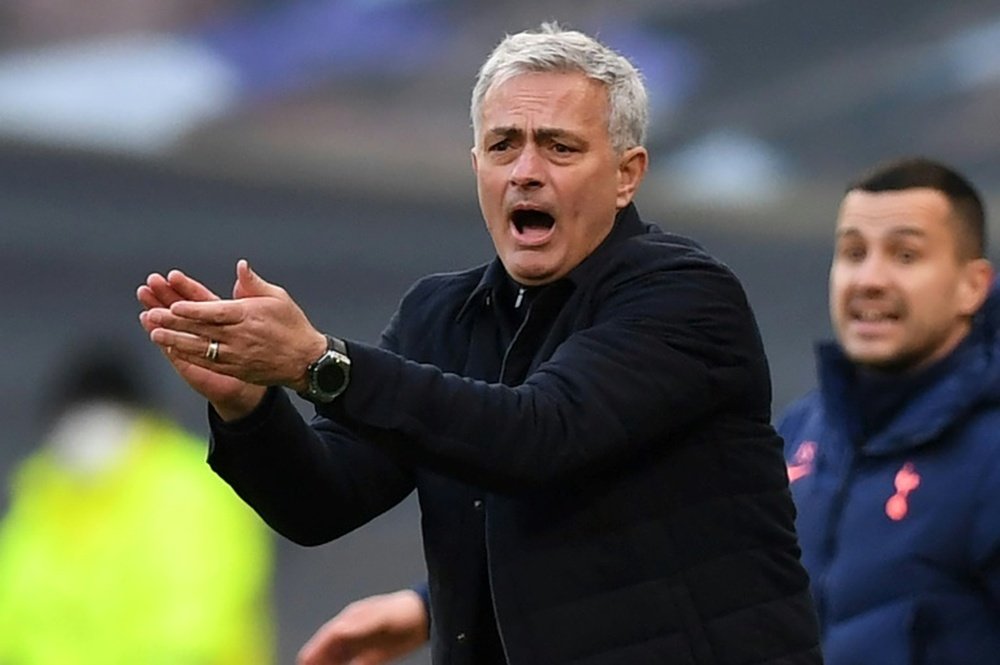 La réaction de Mourinho à la victoire contre Burnley. AFP