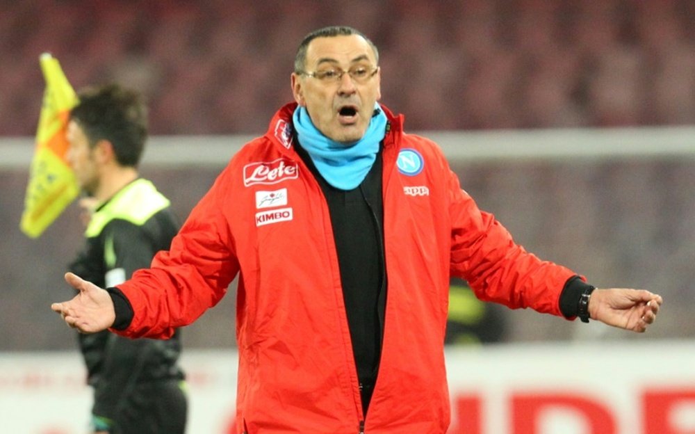 Napoli coach Sarri does not think Napoli have much of a chance.