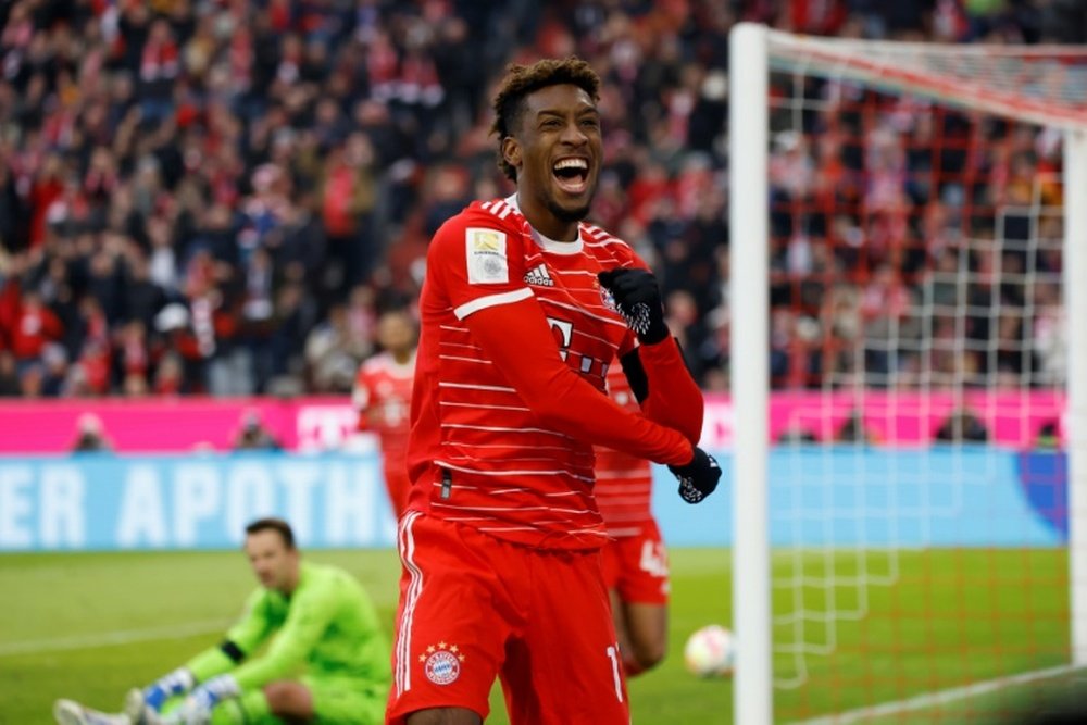 Coman satisfait du résultat du Bayern face au PSG. afp