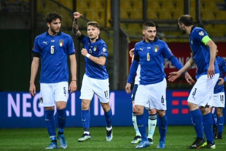 Vittoria dell'Italia sull'Irlanda del Nord. AFP