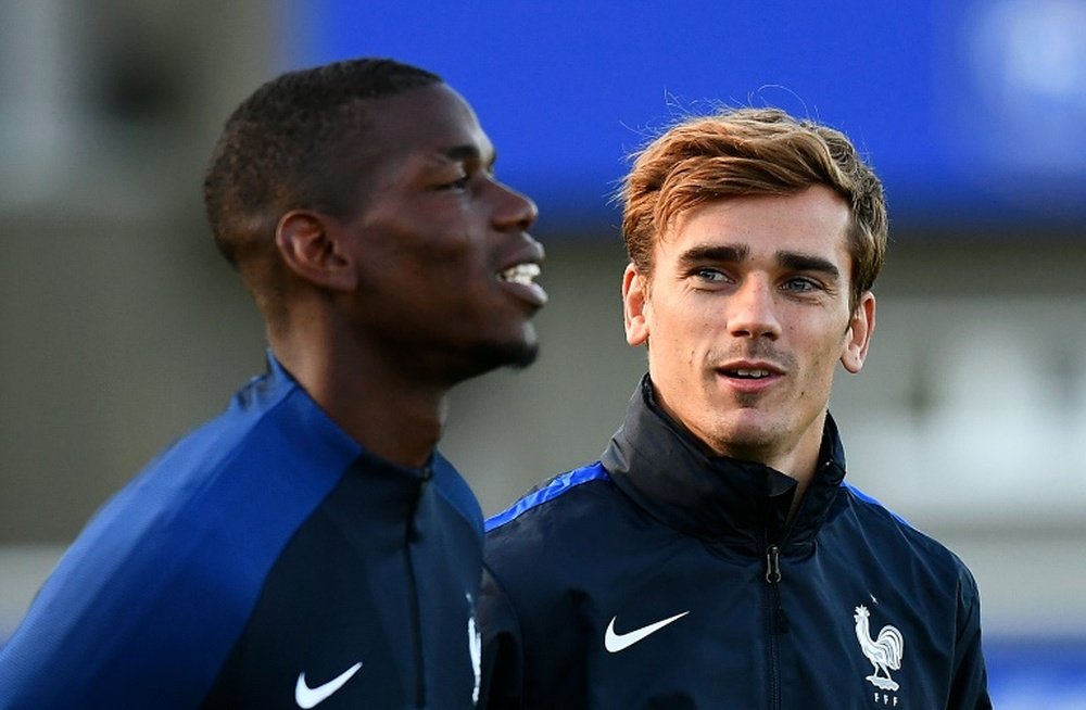 Pogba happy with Griezmann at City. AFP
