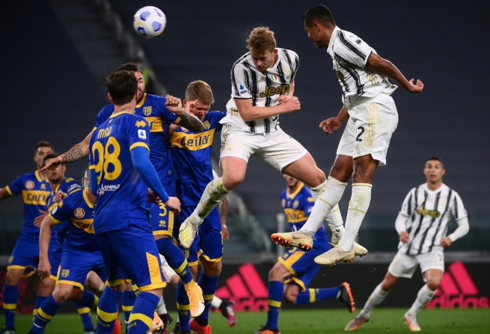Victoria de la Juventus (3-1) ante el Parma. Captura/Dazn_IT