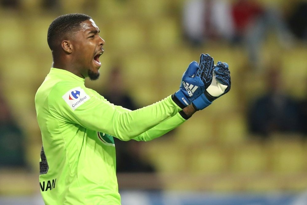 Le gardien de Lille Mike Maignan pendant un match de Coupe de France. AFP