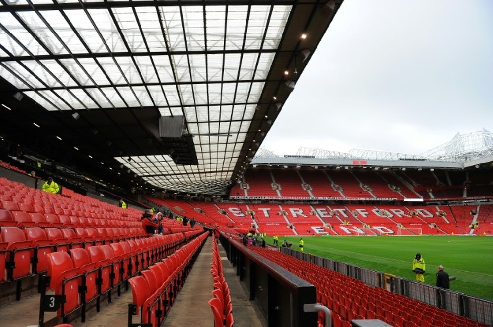 Old Trafford é o palco do jogo entre PSG e Manchester United. AFP