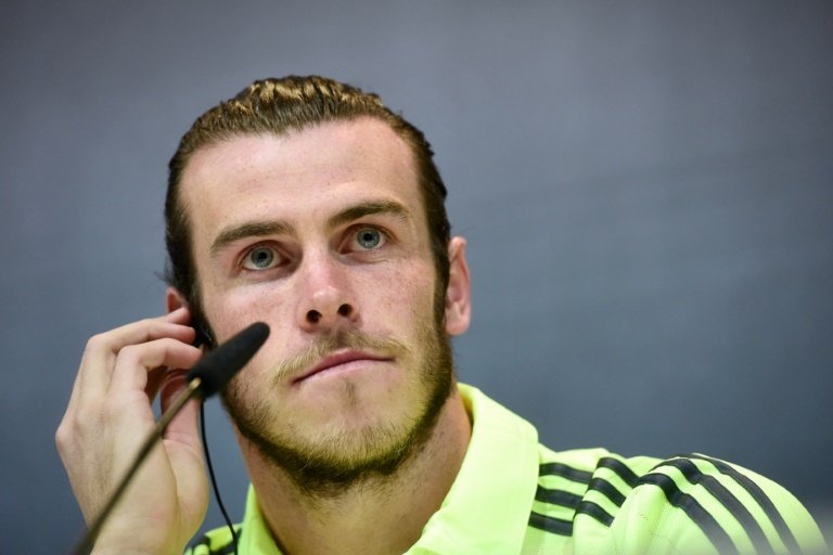 Gareth Bale lors dune conférence de presse, le 30 mars 2016 à Madrid