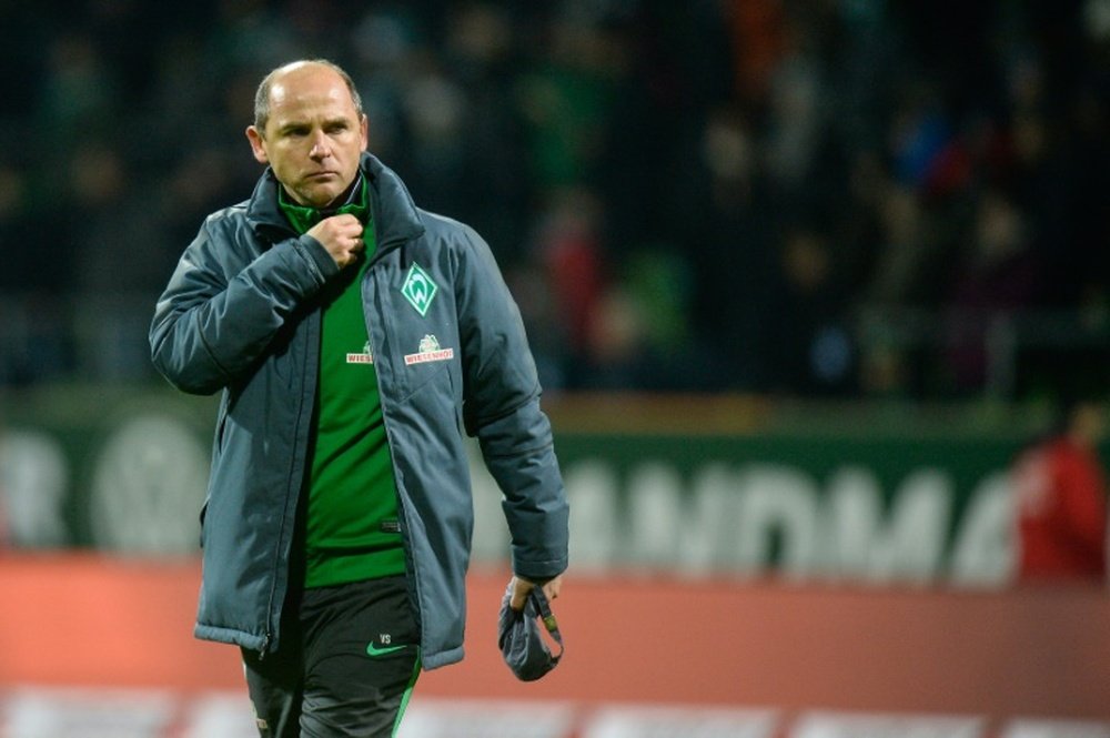 L'entraîneur ukrainien du Werder Viktor Skripnik, à l'issue du match face au Hertha Berlin. AFP