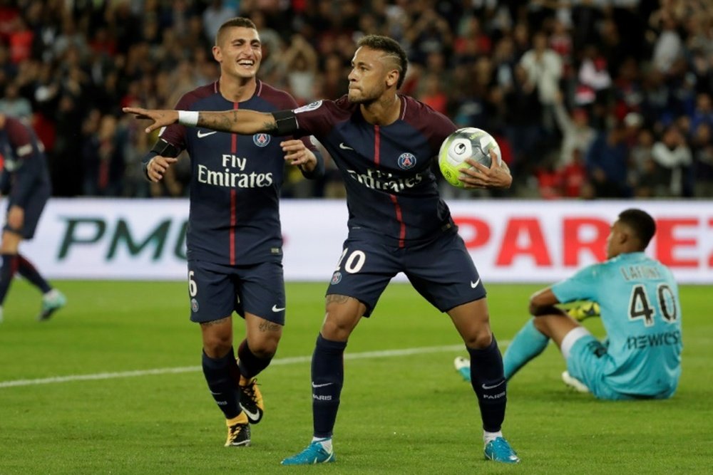 Neymar was the star of the show as PSG beat Toulouse. AFP