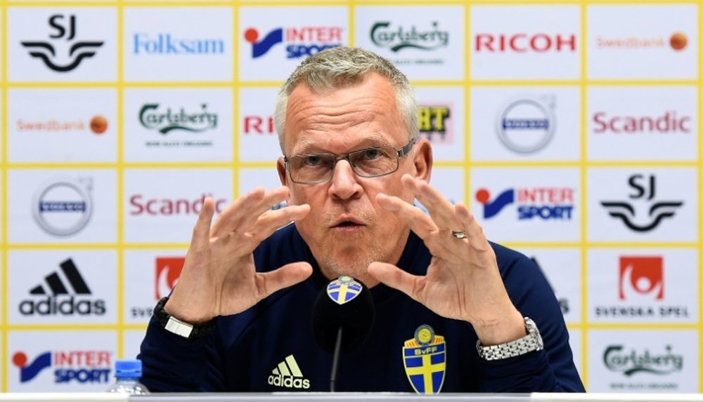 El seleccionador sueco sí compareció en rueda de prensa tras el partido. AFP/Archivo