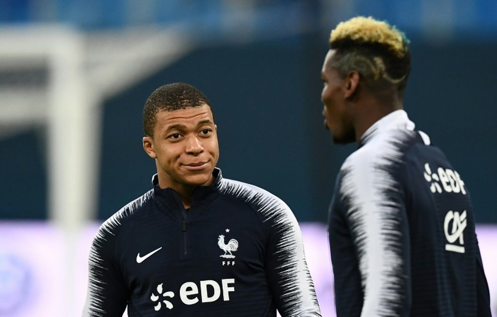 Pogba has come out in praise of Mbappe. AFP