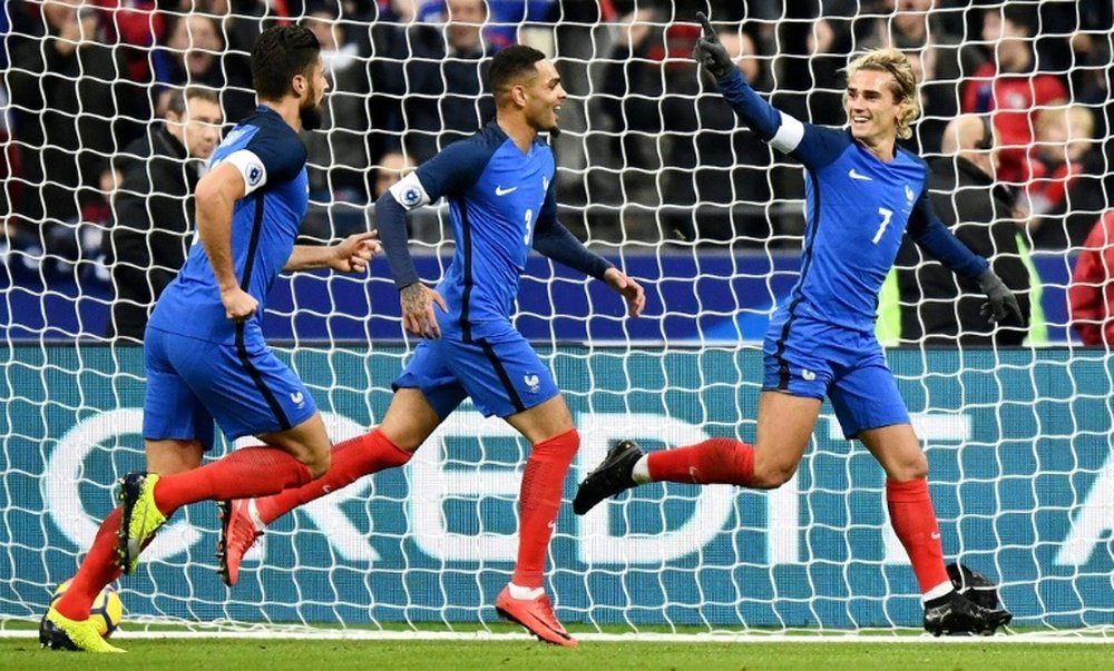 A França bateu o País de Gales por 2-0. AFP