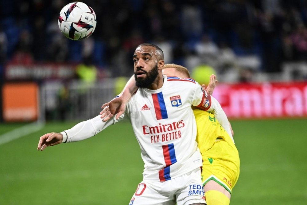 Olympique Lyon y Nantes empataron 1-1. AFP