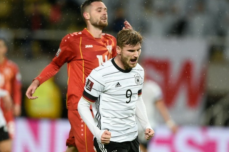 Werner scored a brace against North Macedonia. AFP