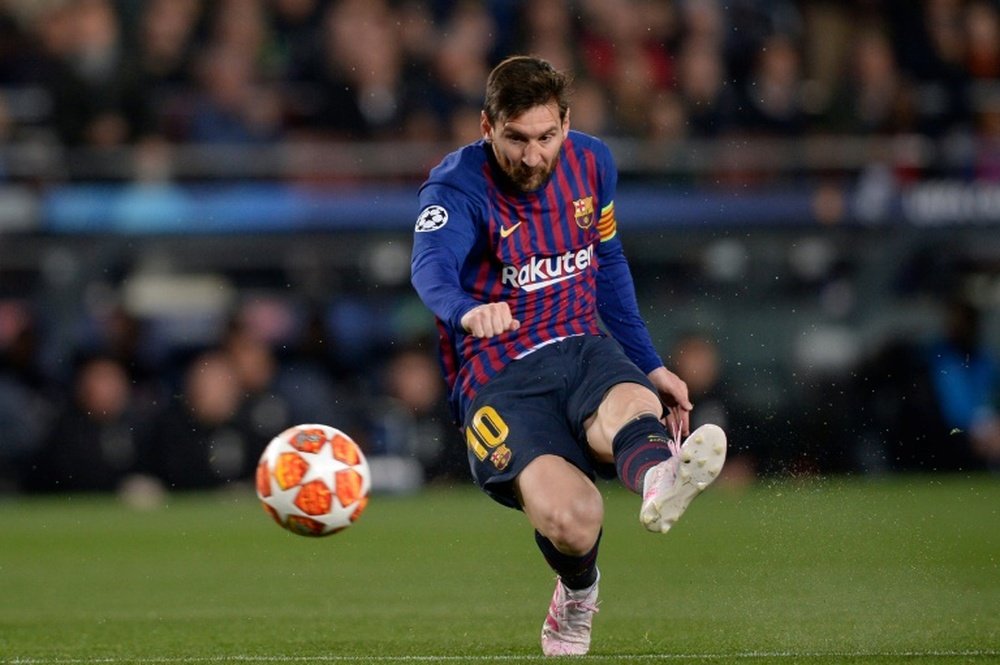 Messi está perto dos 600 golos com o Barcelona. AFP