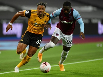 Adama Traoré sous les couleurs de Wolverhampton. AFP