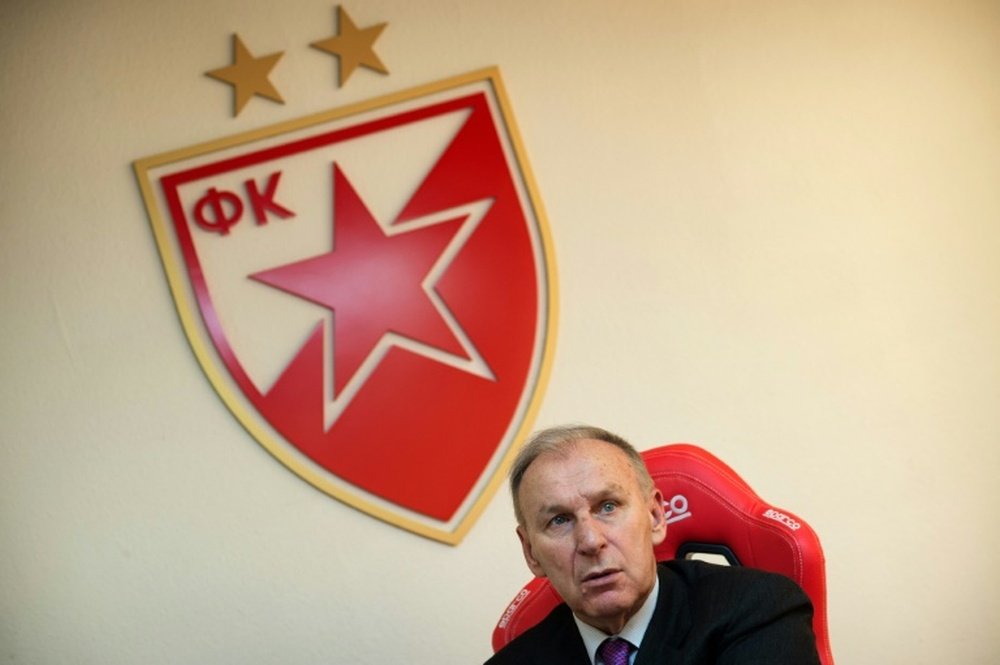 L'ancien footballeur Dragan Dzajic, légende de l'Etoile Rouge de Belgrade, lors d'un interview. AFP