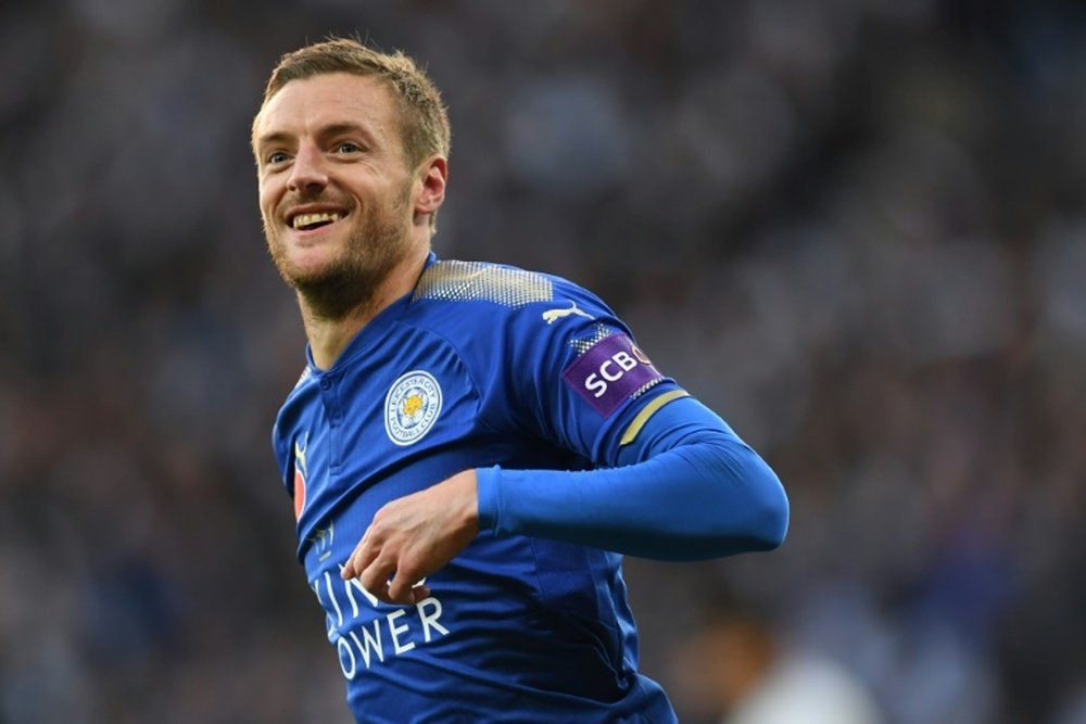 Puel has hailed Vardy as the 'complete' player. AFP