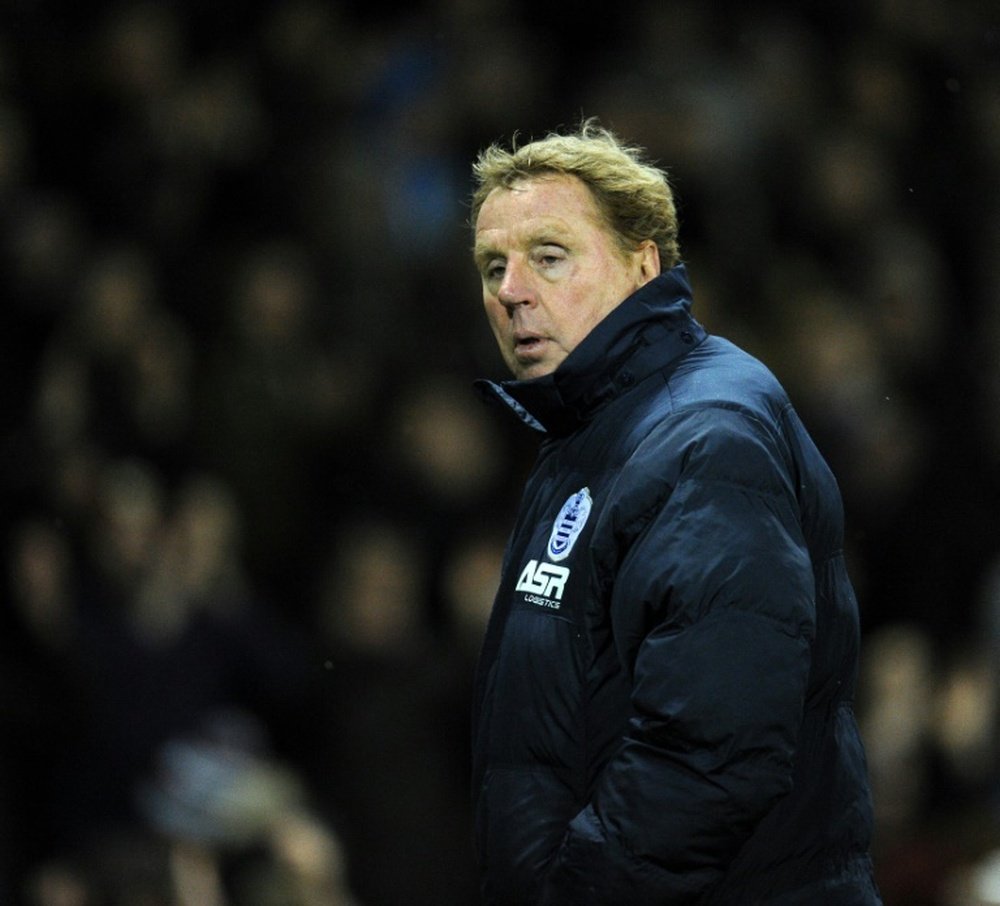 Harry Redknapp, alors entraîneur des Queens Park Rangers quitte le terrain à la fin du match de Premier League face à Burnley, le 10 janvier 2015 à Burnley