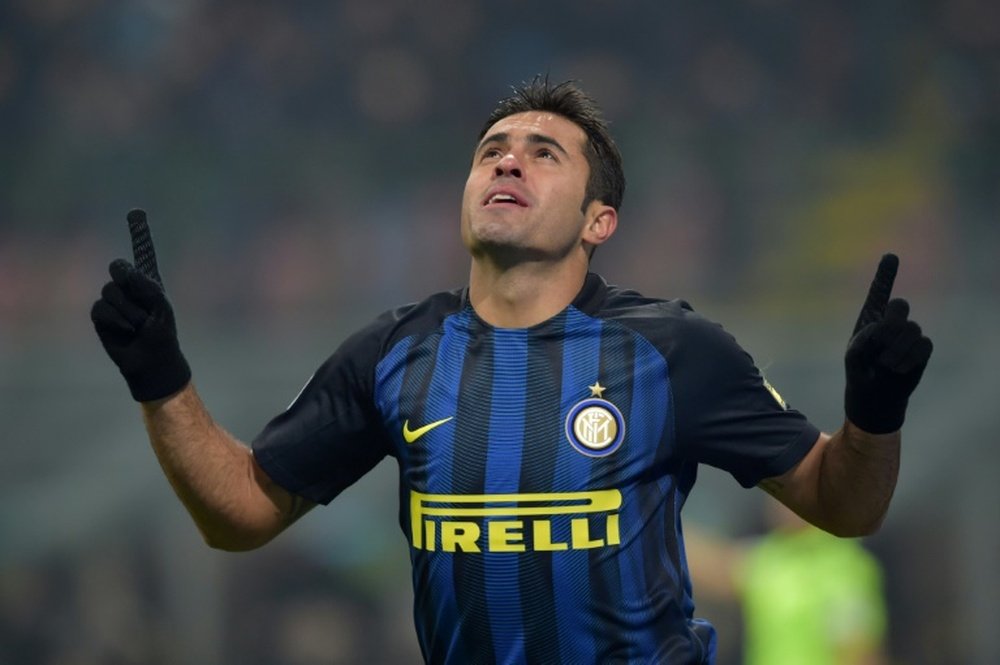 Eder propelled Inter to a 2-0 win over Bayern in the ICC. AFP
