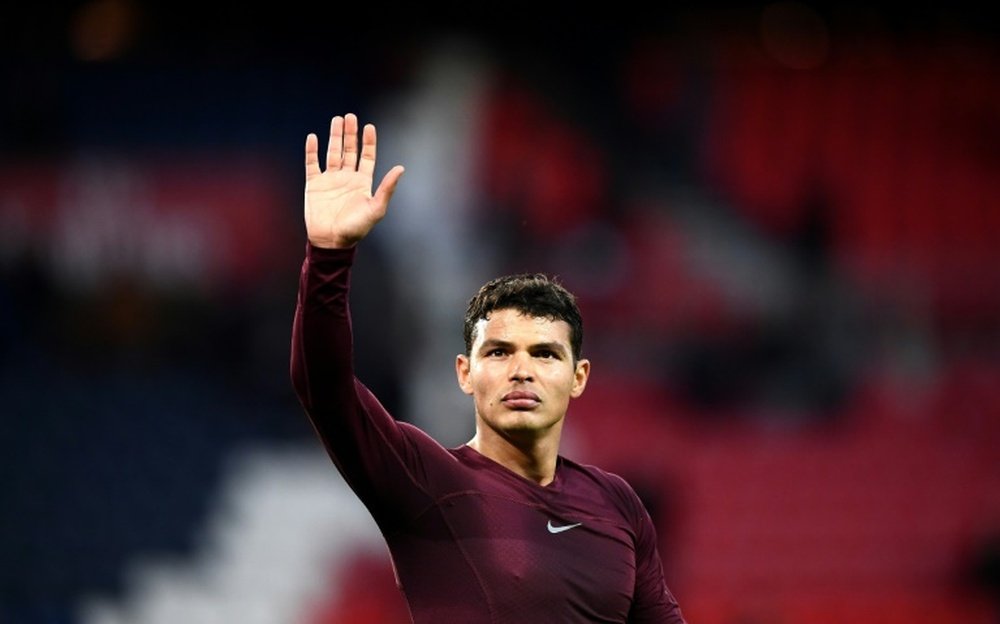 Thiago Silva to extend his contract by two months to take part in UCL. AFP