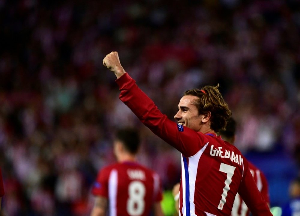 Griezmann scored a penalty to beat Leicester. AFP