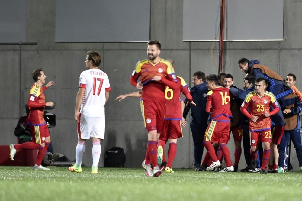 Les Andorrans avaient réussi à marquer un but contre la Suisse en qualifs du Mondial-2018. AFP