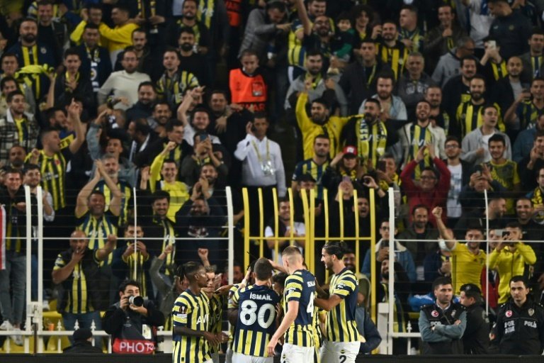 L`équipe de Fenerbahçe lors d`un match d`Europa League contre l`AEK Larnaca, le 6 octobre 2022 à Istanbul
