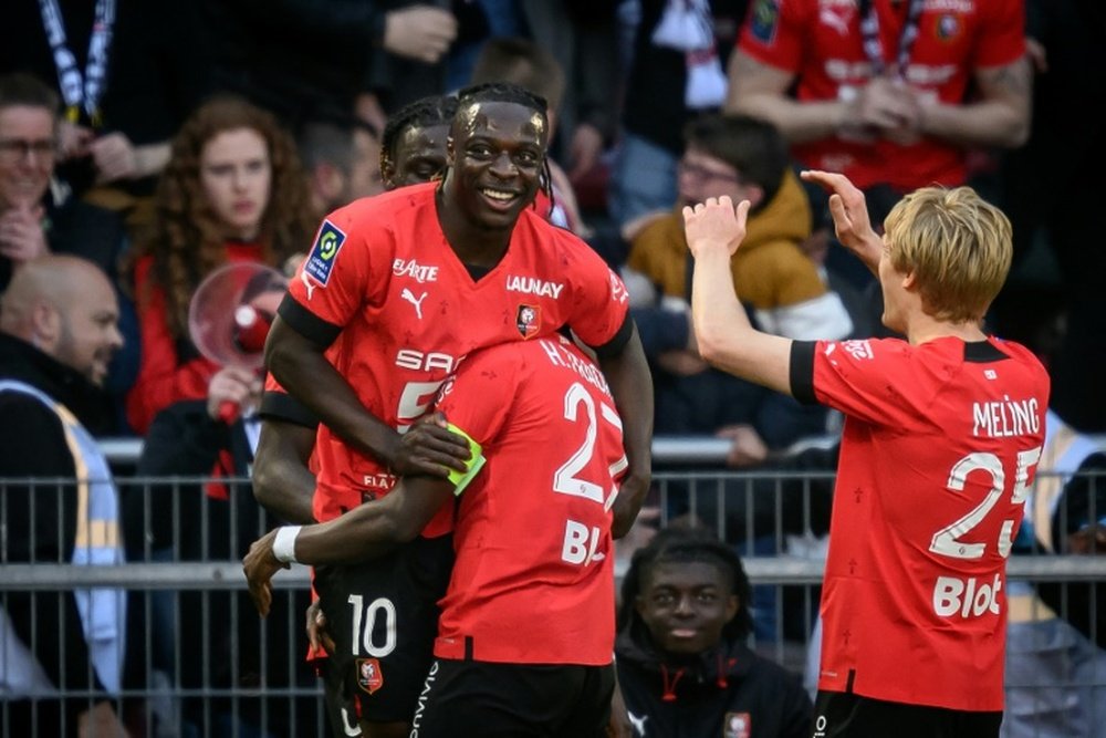 Jeremy Doku has appeared on Man City's radar. AFP