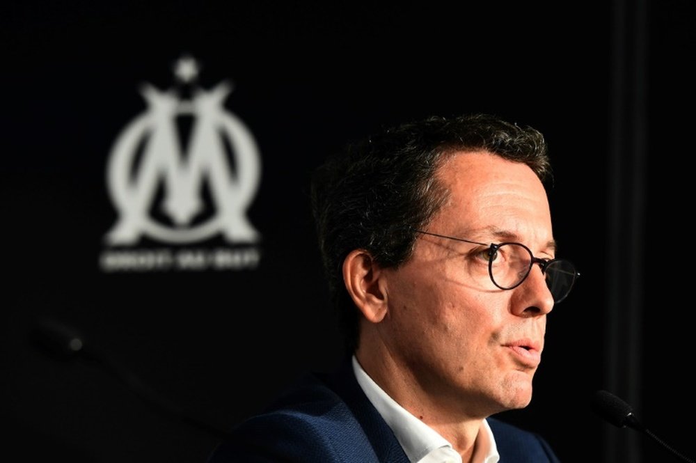 Jacques-Henri Eyraud soma prejuízo milionário, entre outros motivos de insatisfação da torcida. AFP