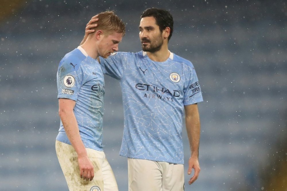 De Bruyne, un mes o más de baja. AFP