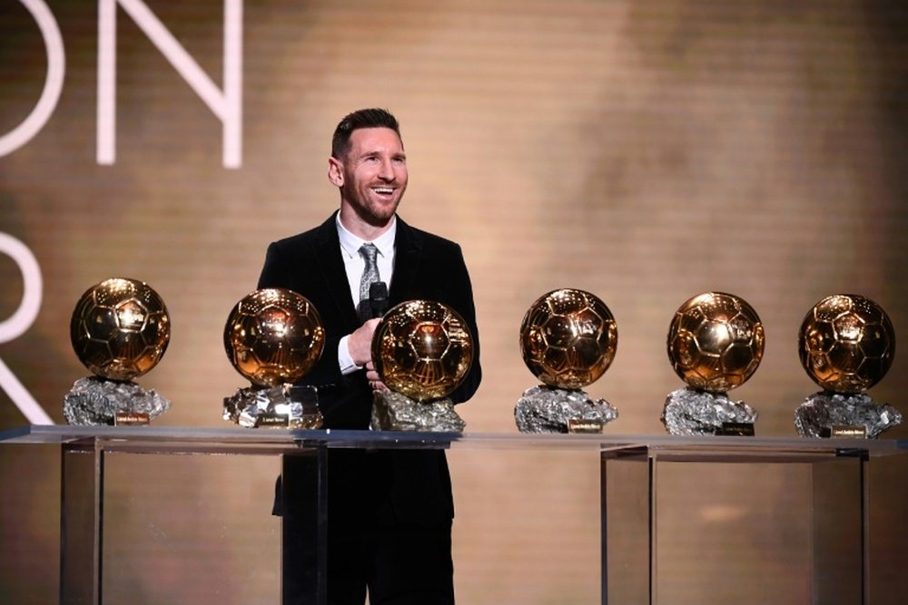Messi ganó su sexto Balón de Oro. AFP