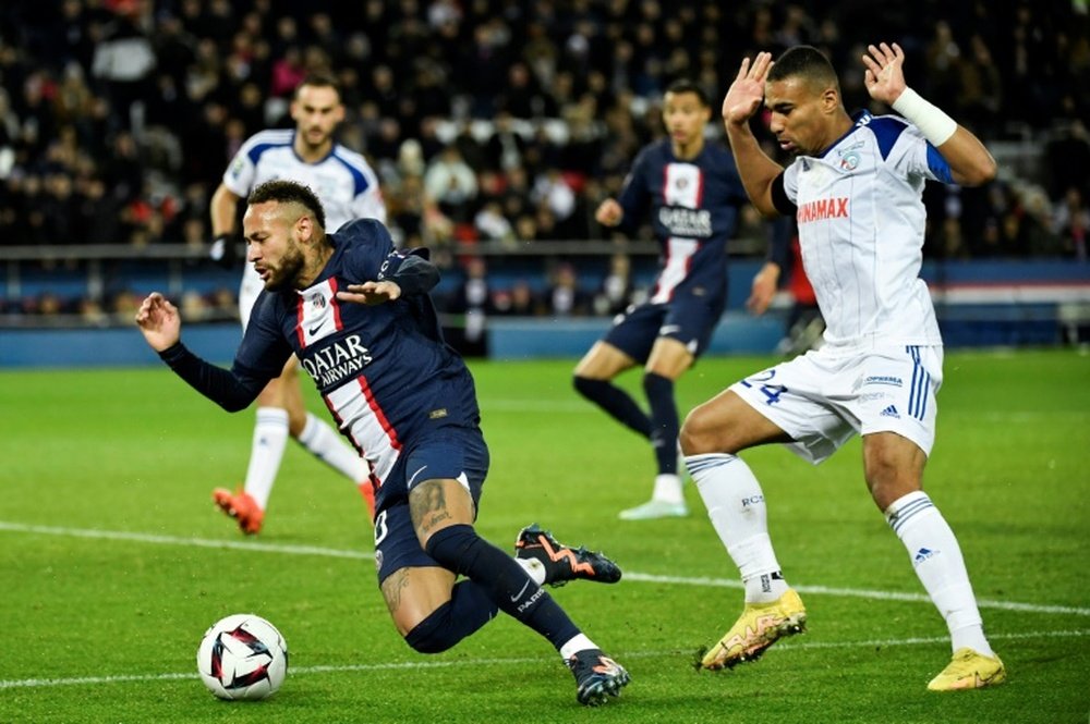 Com uma fadiga muscular, Neymar desfalca o PSG. AFP