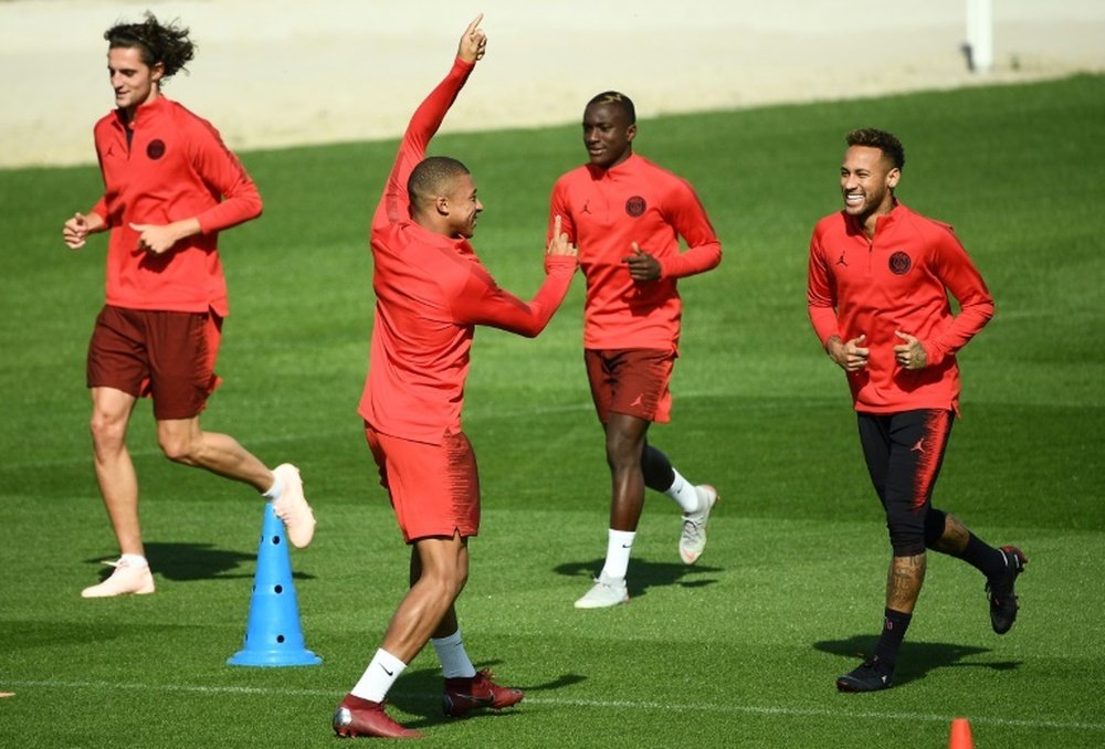 PSG train ahead of Liverpool match-up. AFP