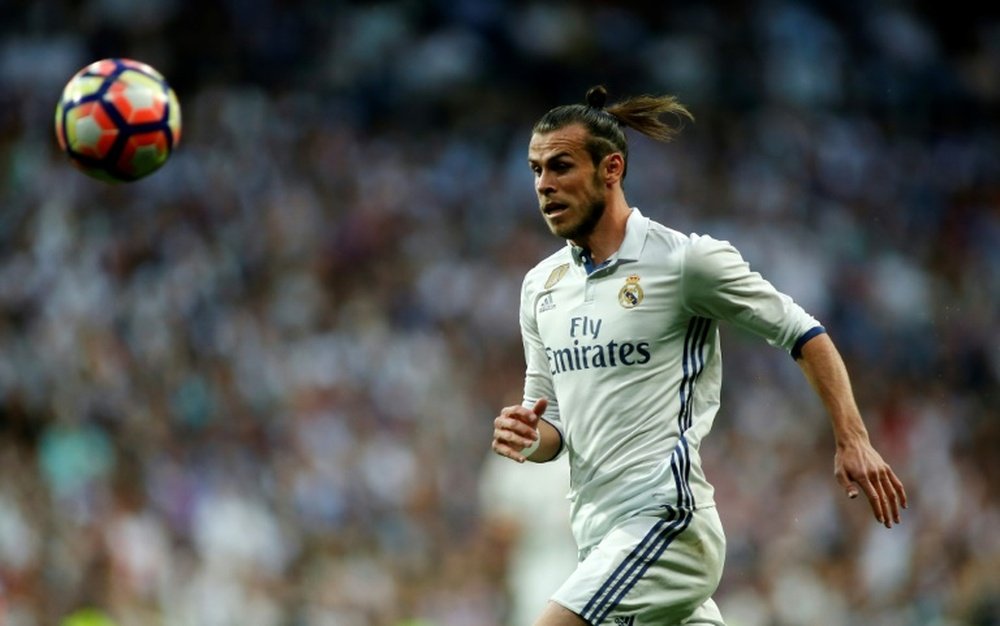 L'attaquant du Real Madrid Gareth Bale lors du clasico face au Barça à Santiago Bernabeu. AFP