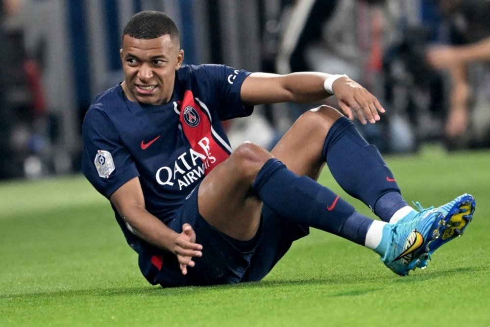 Mbappe suffered a slightly sprained left ankle against Marseille. AFP