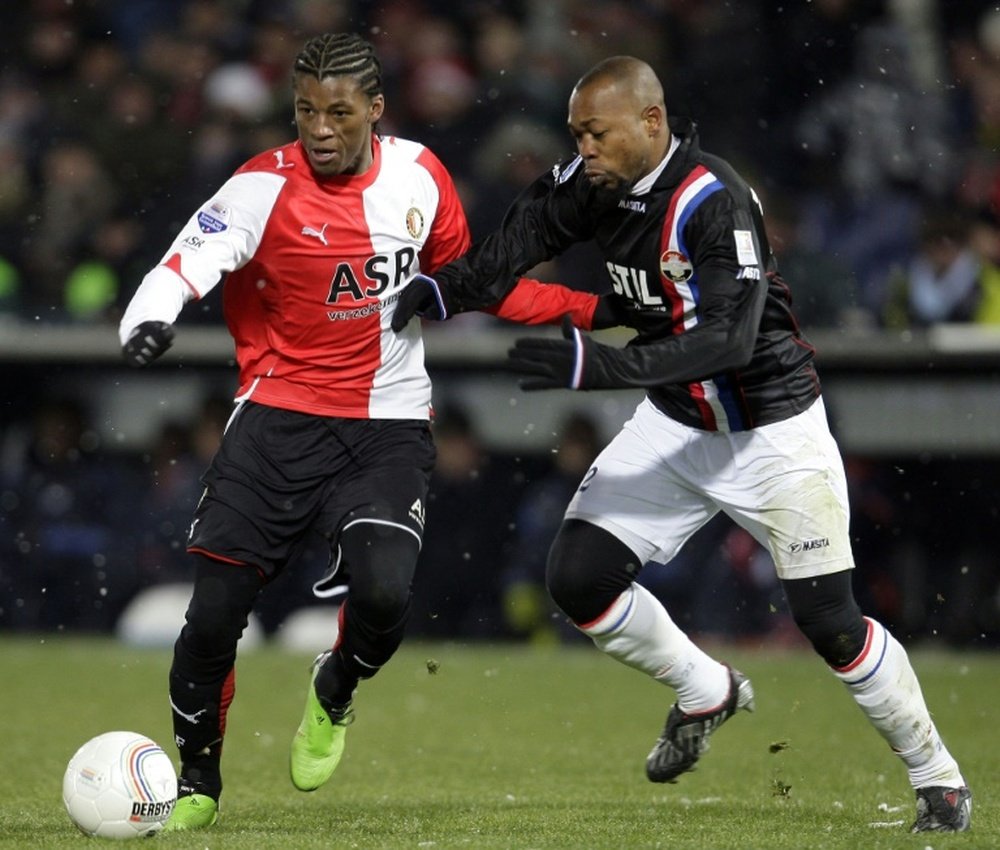 Le milieu de Willem II Ibrahim Kargbo, lors d'un match d'Eredivisie contre le Feyenoord. AFP